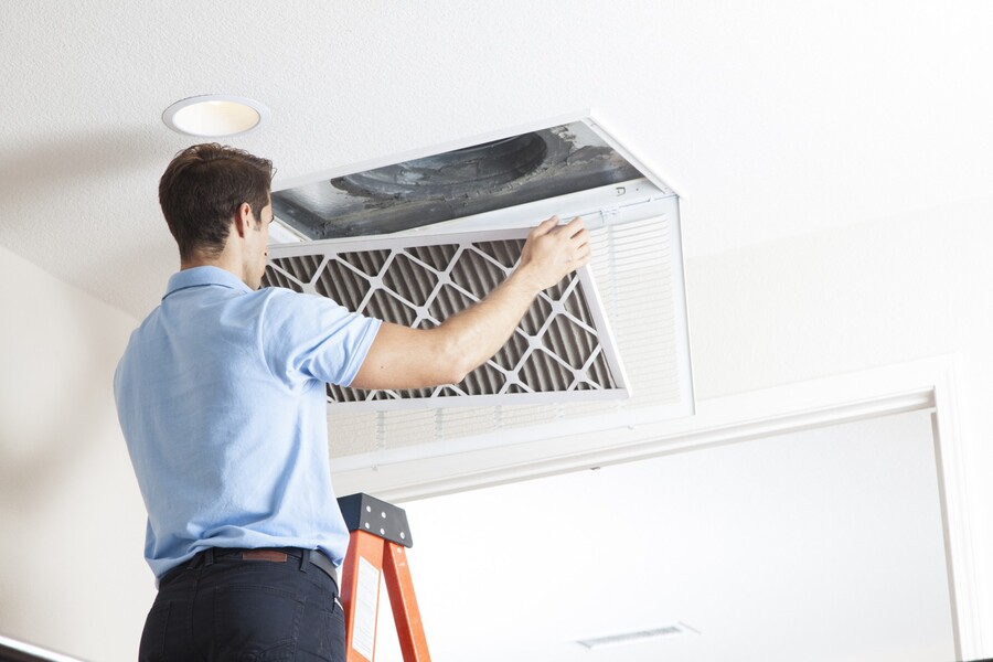 Duct cleaning by Barone's Heat & Air, LLC